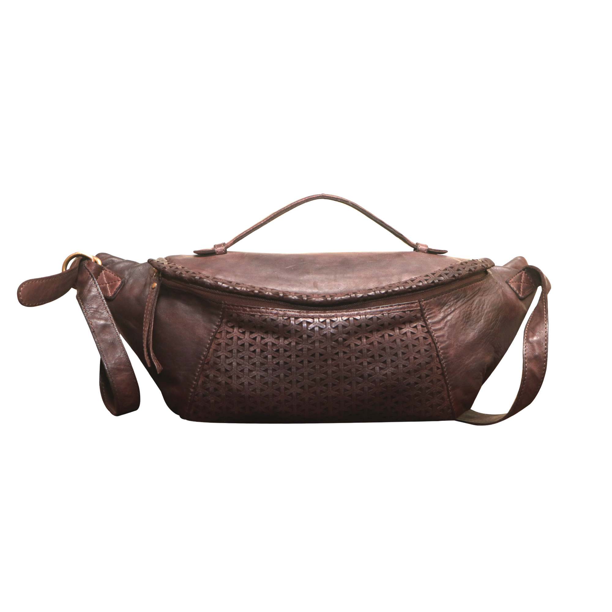 Leather Belt Bag - Brown
