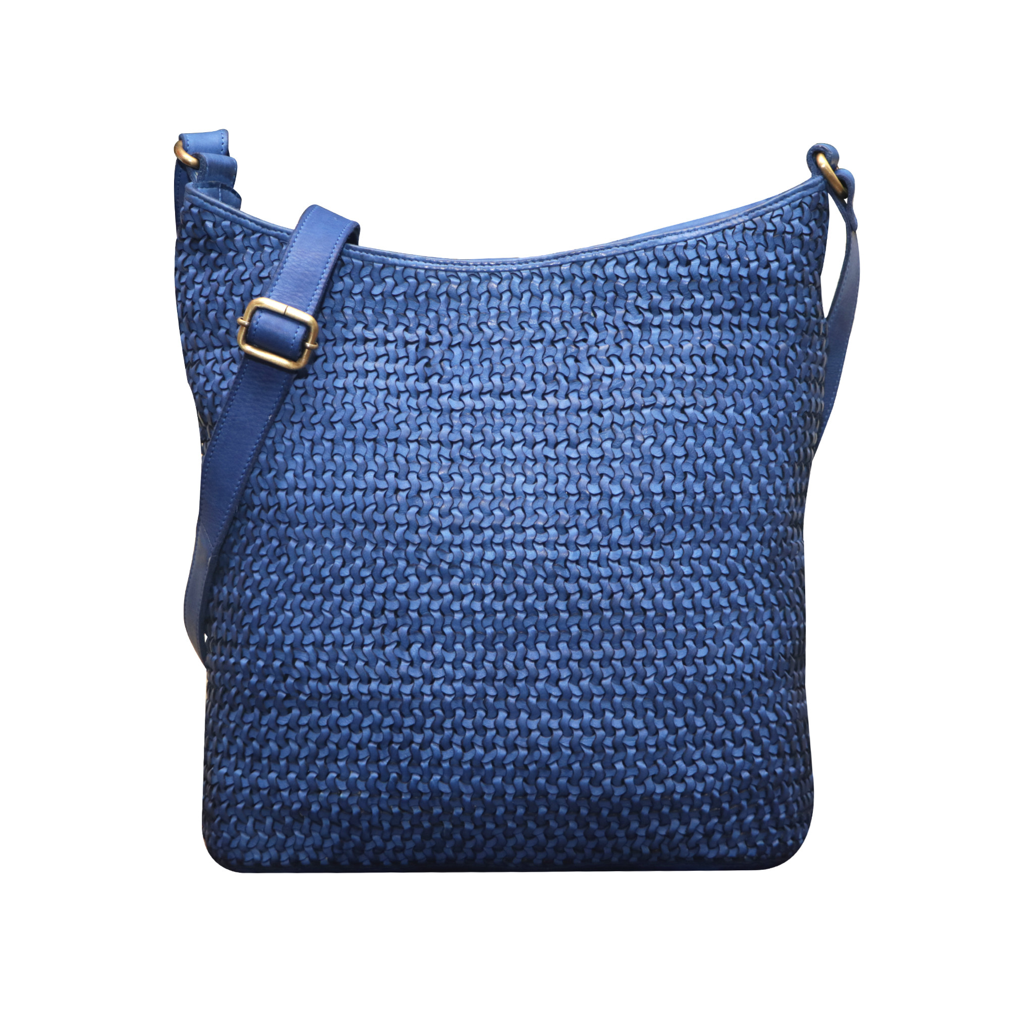 Leather Woven Shoulder Bag