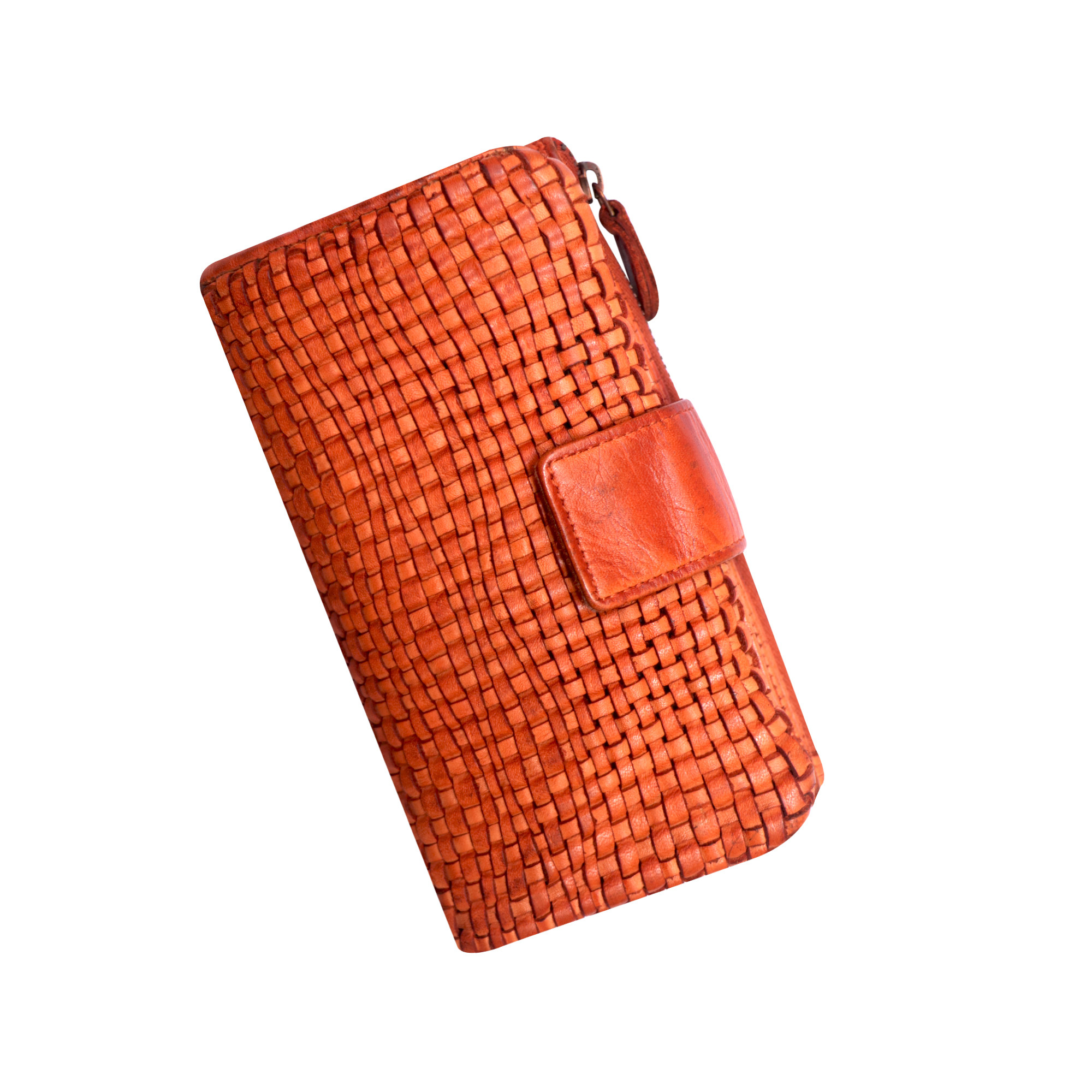 Women Leather Woven Wallet