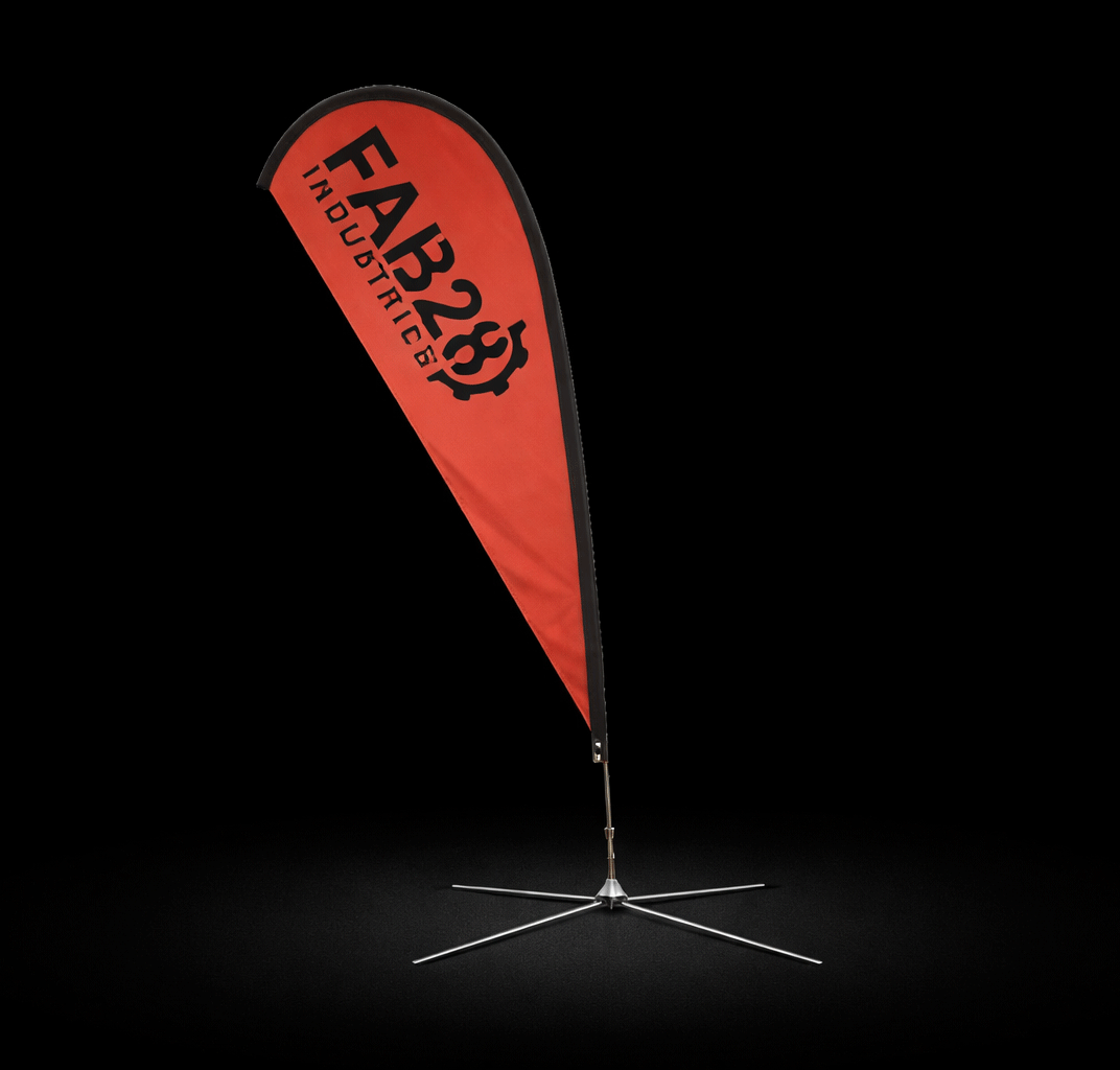 Printed Teardrop Flag with Crossbase
