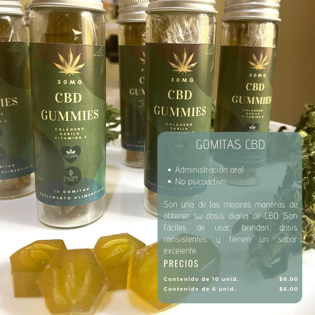Gomitas de Colágeno, CBD y vitamina E. 10 unidades