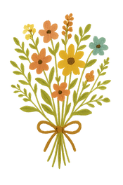 Assorted virtual flower bouquet.