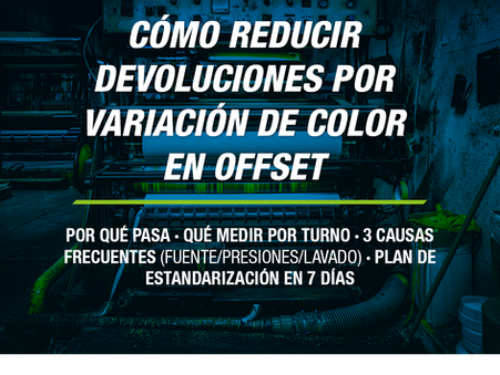 Devoluciones por variación de color en offset
