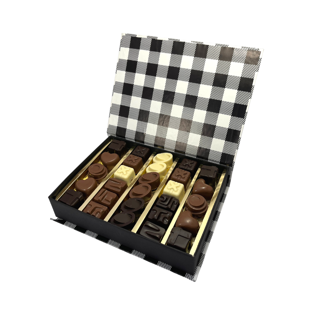 Estuche con Surtido de Chocolate Fino - Blanco y negro