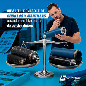 Vida útil rentable de rodillos y mantillas: cuándo cambiar antes de perder dinero