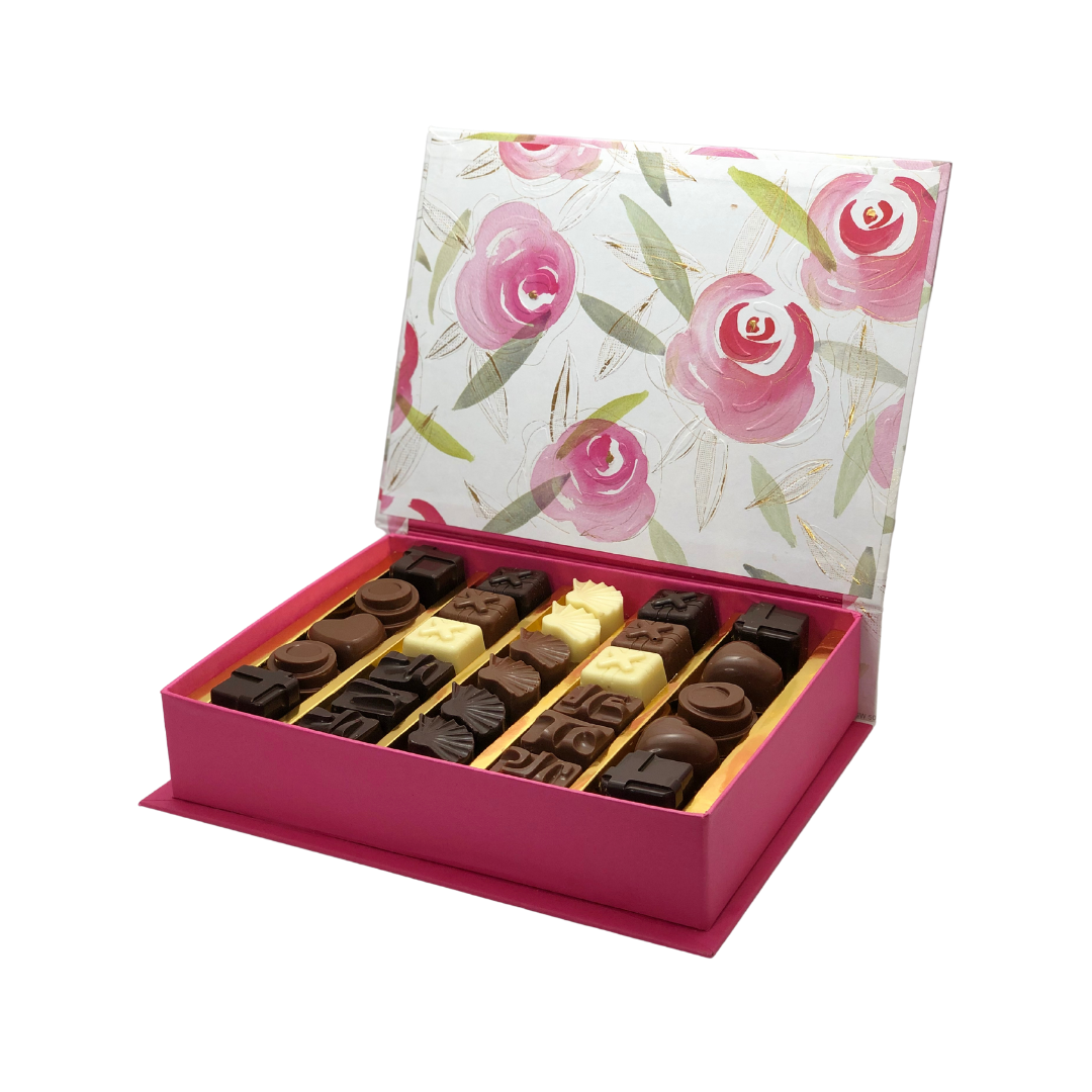 Estuche con Surtido de Chocolate Fino - Rosas