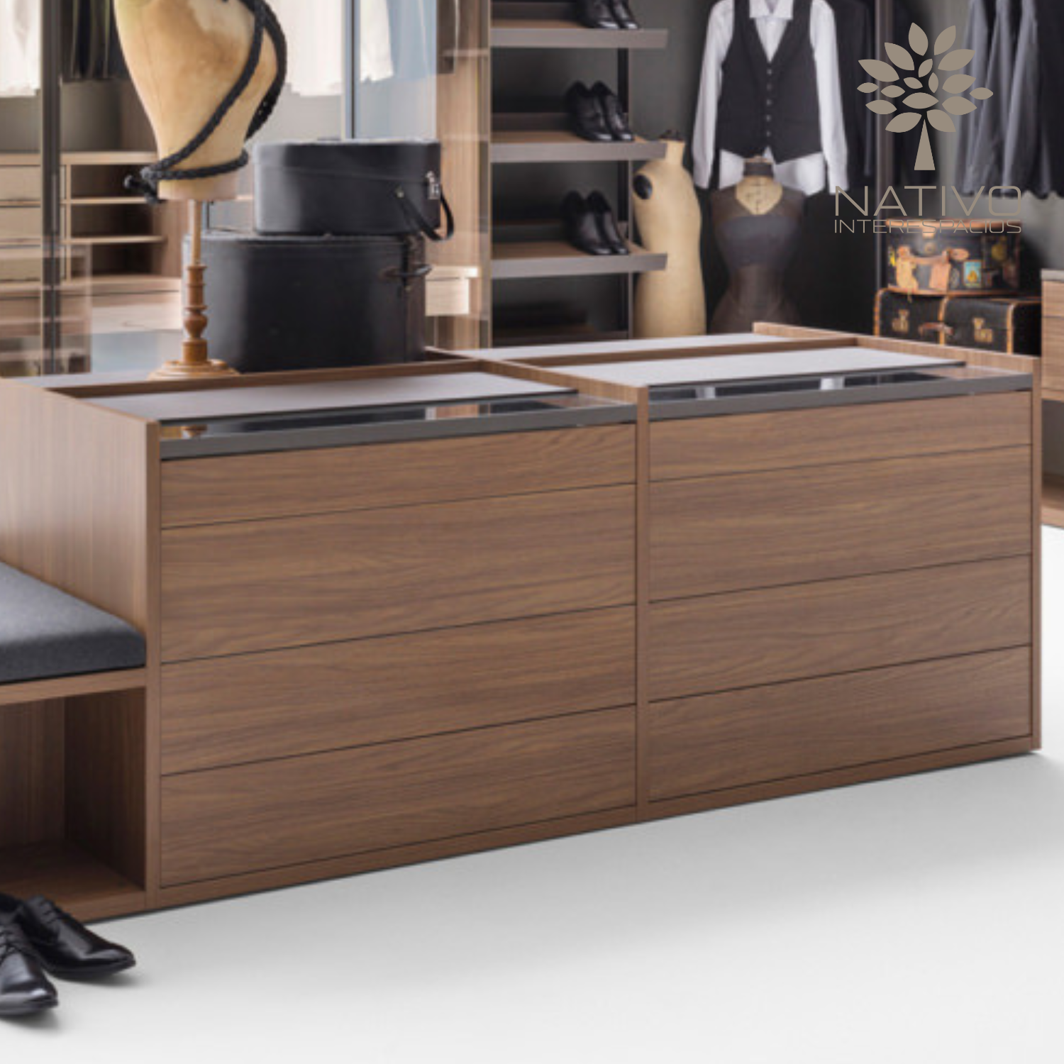 ISLA PARA CLOSET Línea Premium ** (madera sólida) MODELO: 02