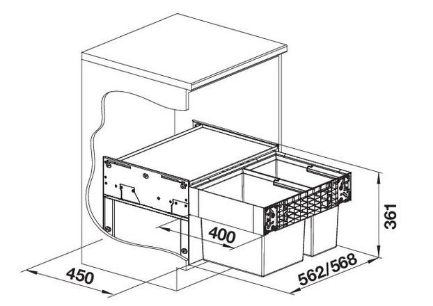 Miniaturbild: Blanco 526203 Abfallsystem SELECT II 60/2