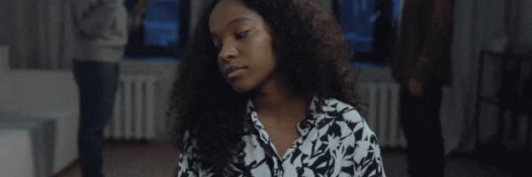 A girl frustrated and stressed.
