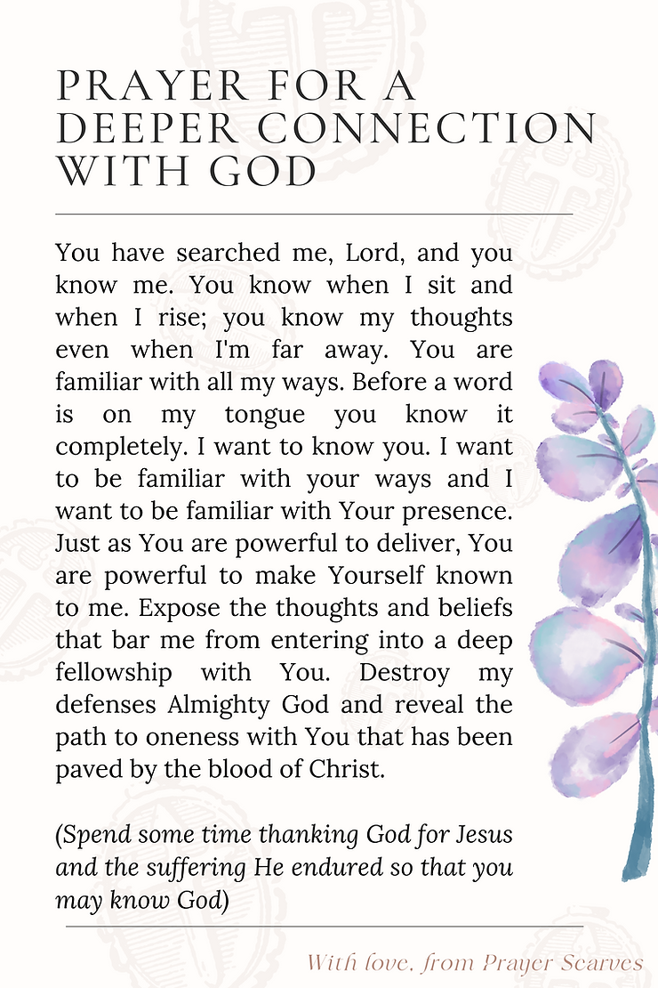 A Prayer for a Deeper Connection with God