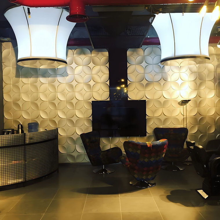 Küçük resim: 3 Boyutlu Boyanabilir PVC Duvar Paneli-Flora