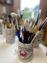 Andrea Meakin art oil painter's paint brushes