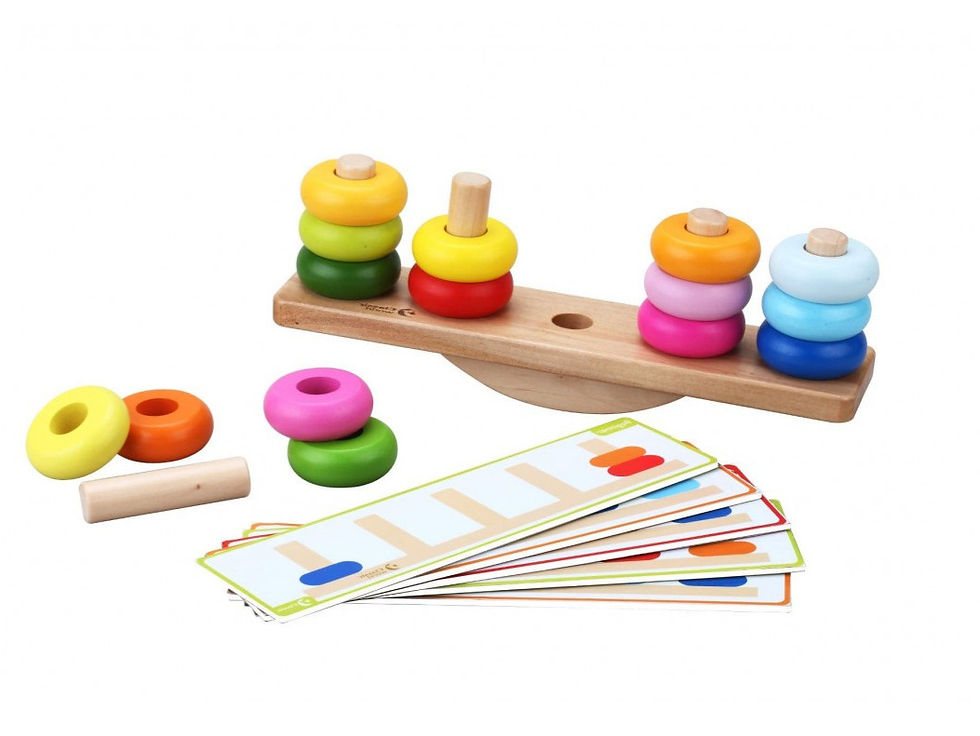 Дървена играчка за подреждане и баланс Classic World
