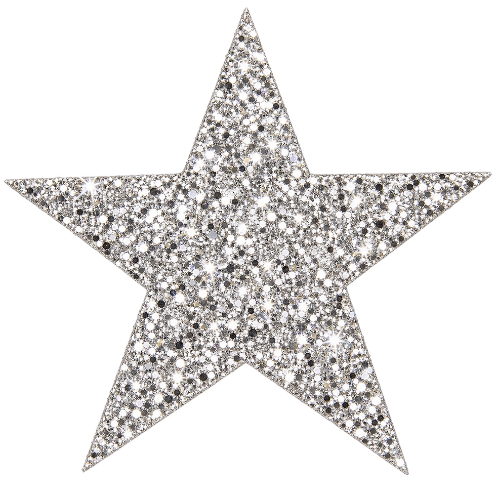 Estrella plateada de purpurina brillante.png