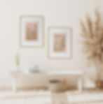 Scandinavian style botanical poster pair