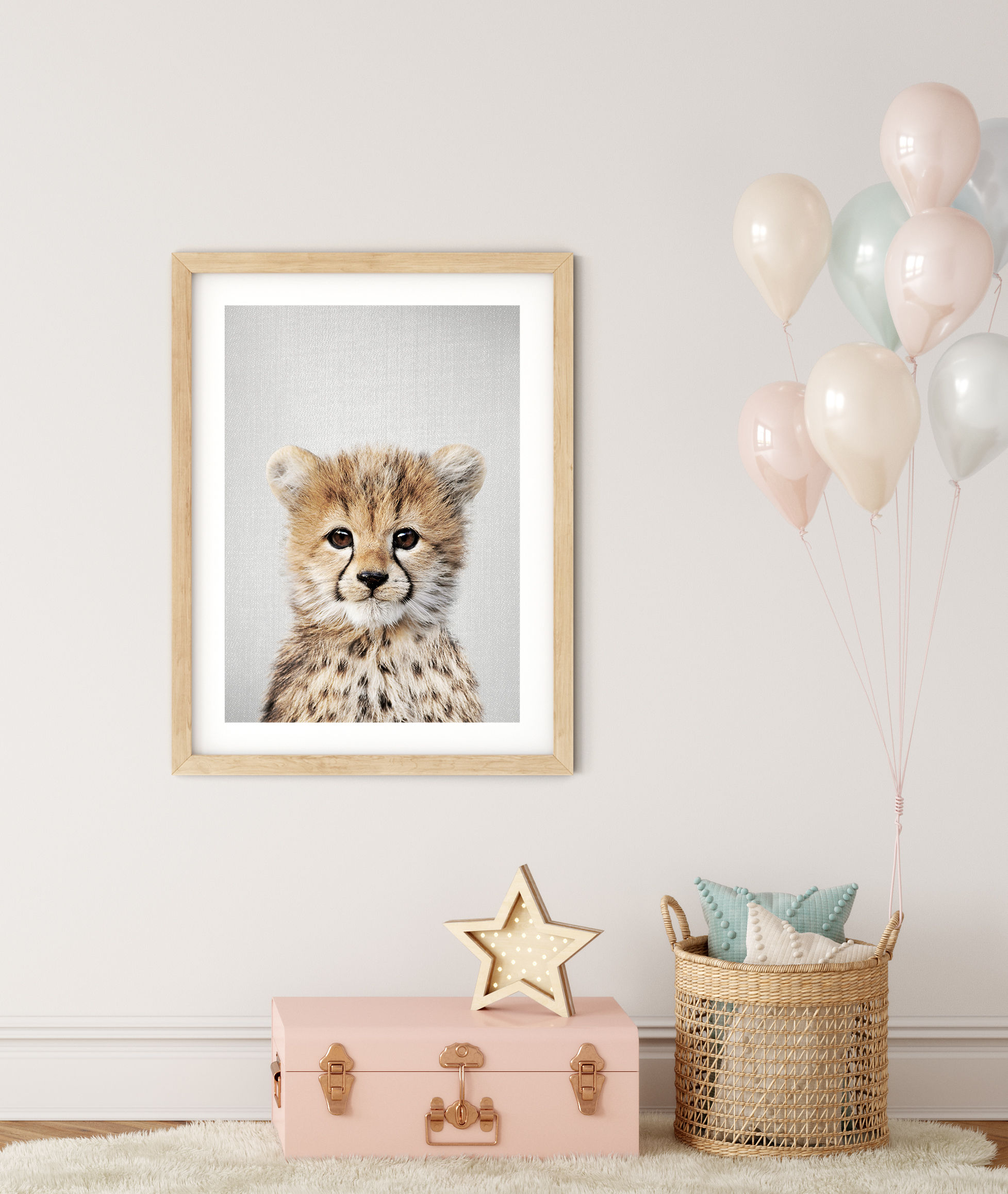 African wildlife nursery decor baby cheetah
