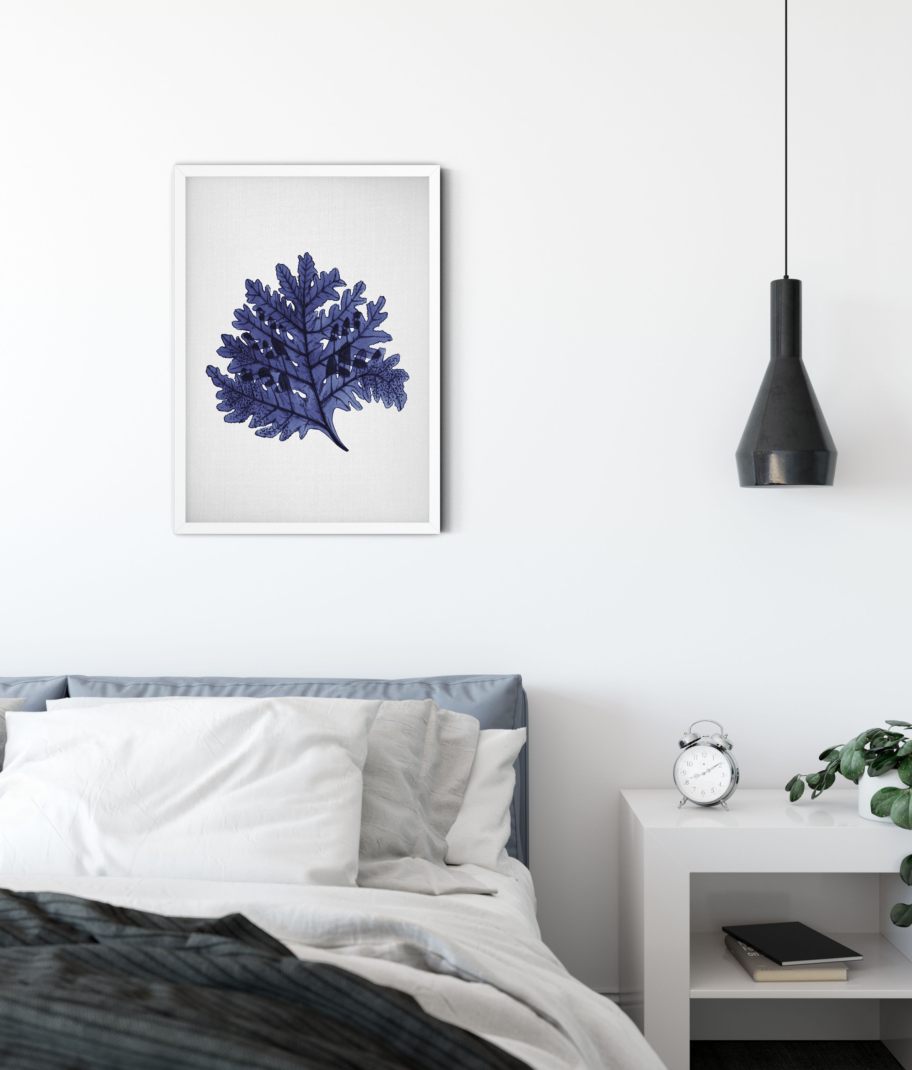 Detailed botanical leaf watercolor artwork