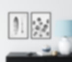 Elegant black and white surfboard print for beach-themed walls.