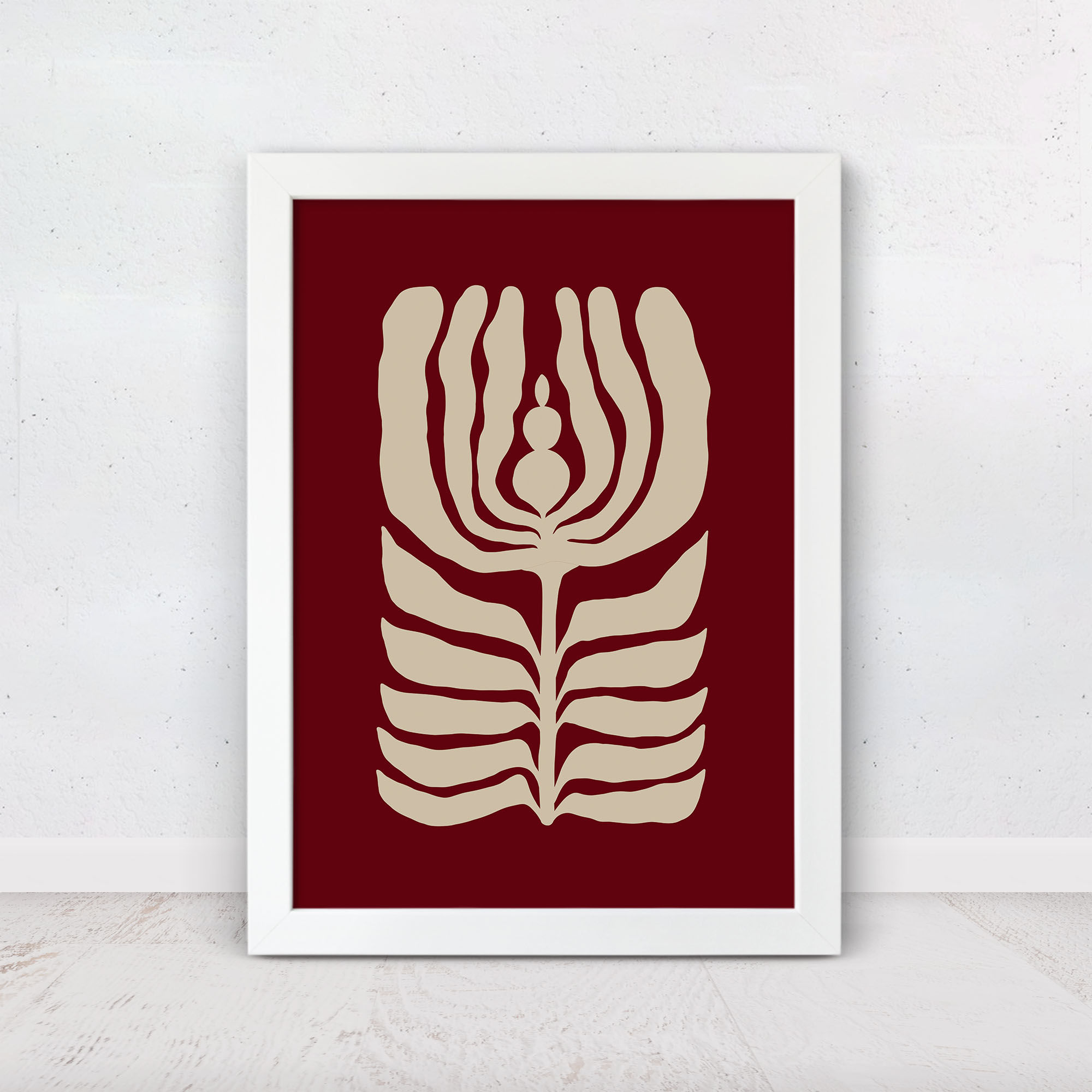 Scandinavian style modern flower prints