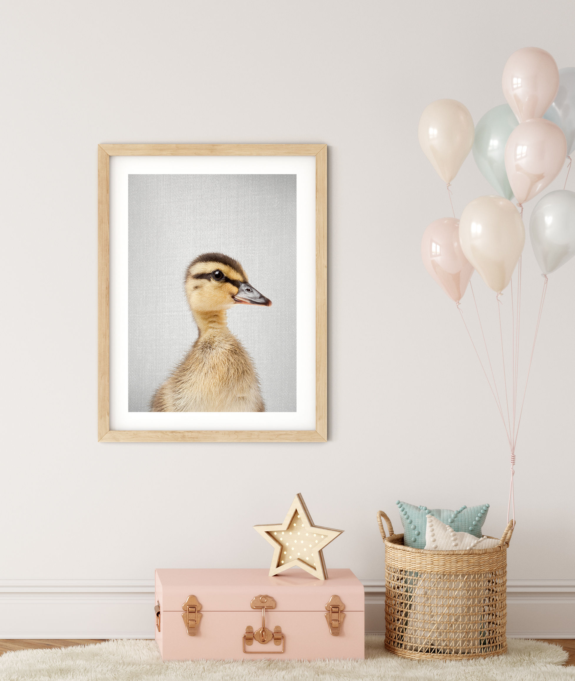 Modern farmhouse duck nursery art