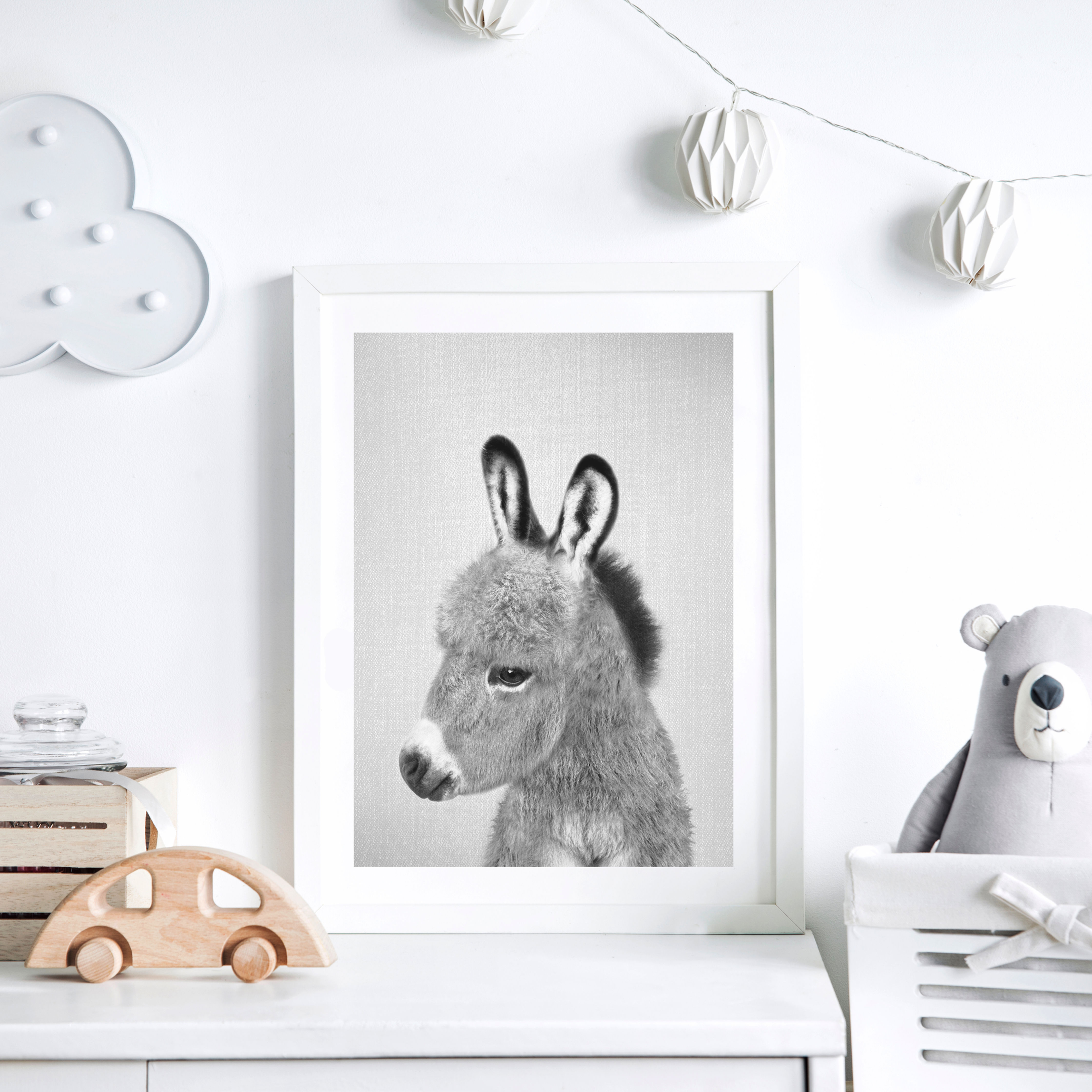 Minimalist farm animal nursery wall art