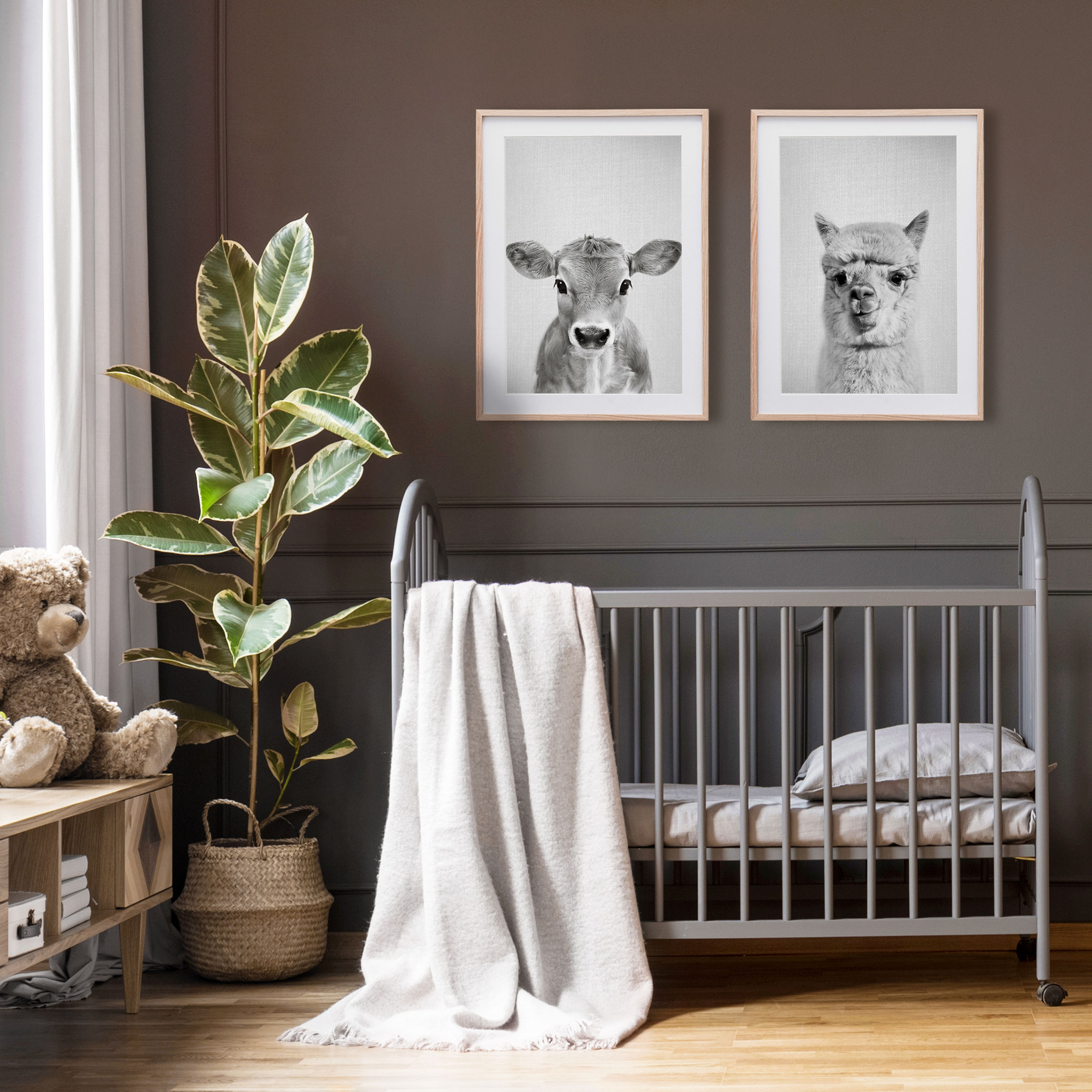 Alpaca gallery wall nursery print
