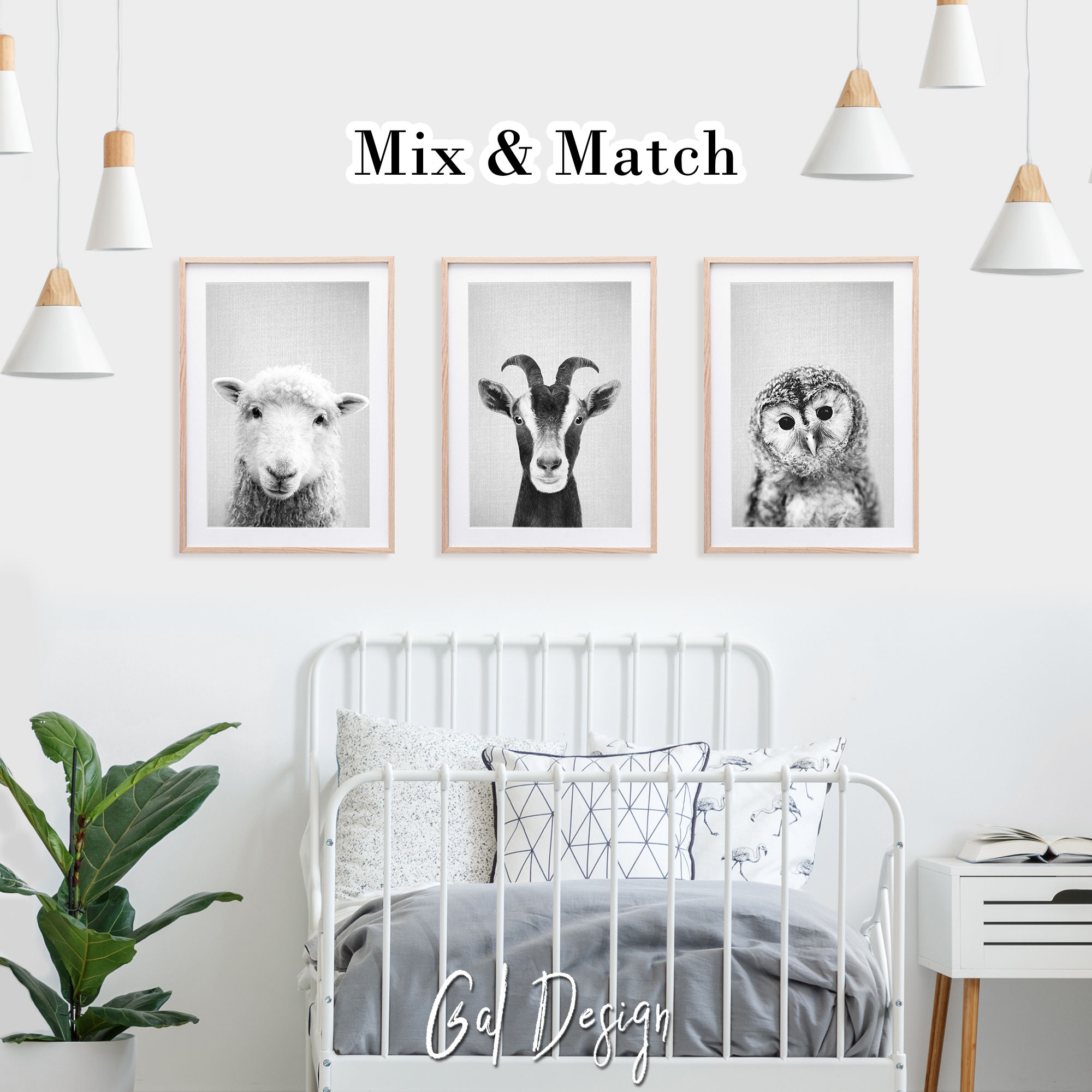 Rustic goat portrait in grayscale