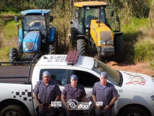PM recupera tratores furtados avaliados em quase R$ 500 mil e captura procurado em Sumaré