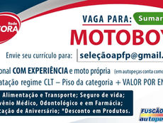 Vaga para MOTOBOY Sumaré e Região