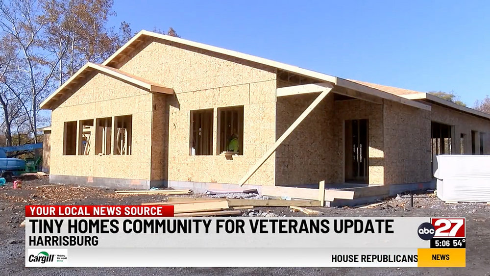 Tiny homes for homeless veterans on track for Spring 2024 completion