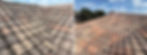 Before and after roof tile cleaning, gallery of work
