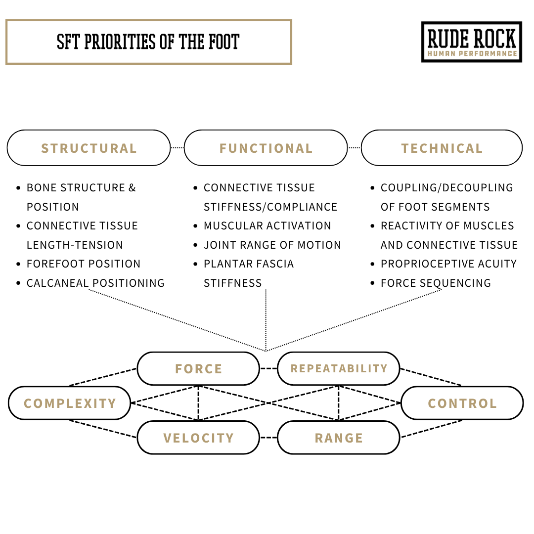 Charts showing the SFT priorities of the foot