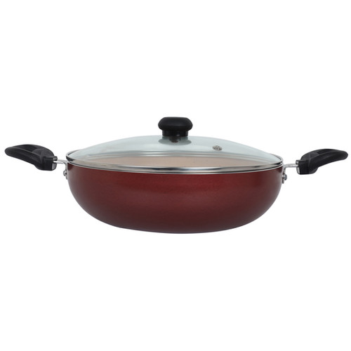 Zircon Granite Kadai with Glass Lid 24 cm Platt Final