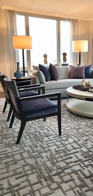 custom rug carpet geometric abstract martin patrick evan living room geometric bauhaus interior design