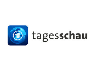 tagesschau-Logo vor weißem Hintergrund