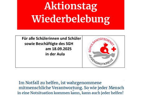 Die Vorbereitungen zum Laienreanimationstag des SGH laufen auf Hochtouren