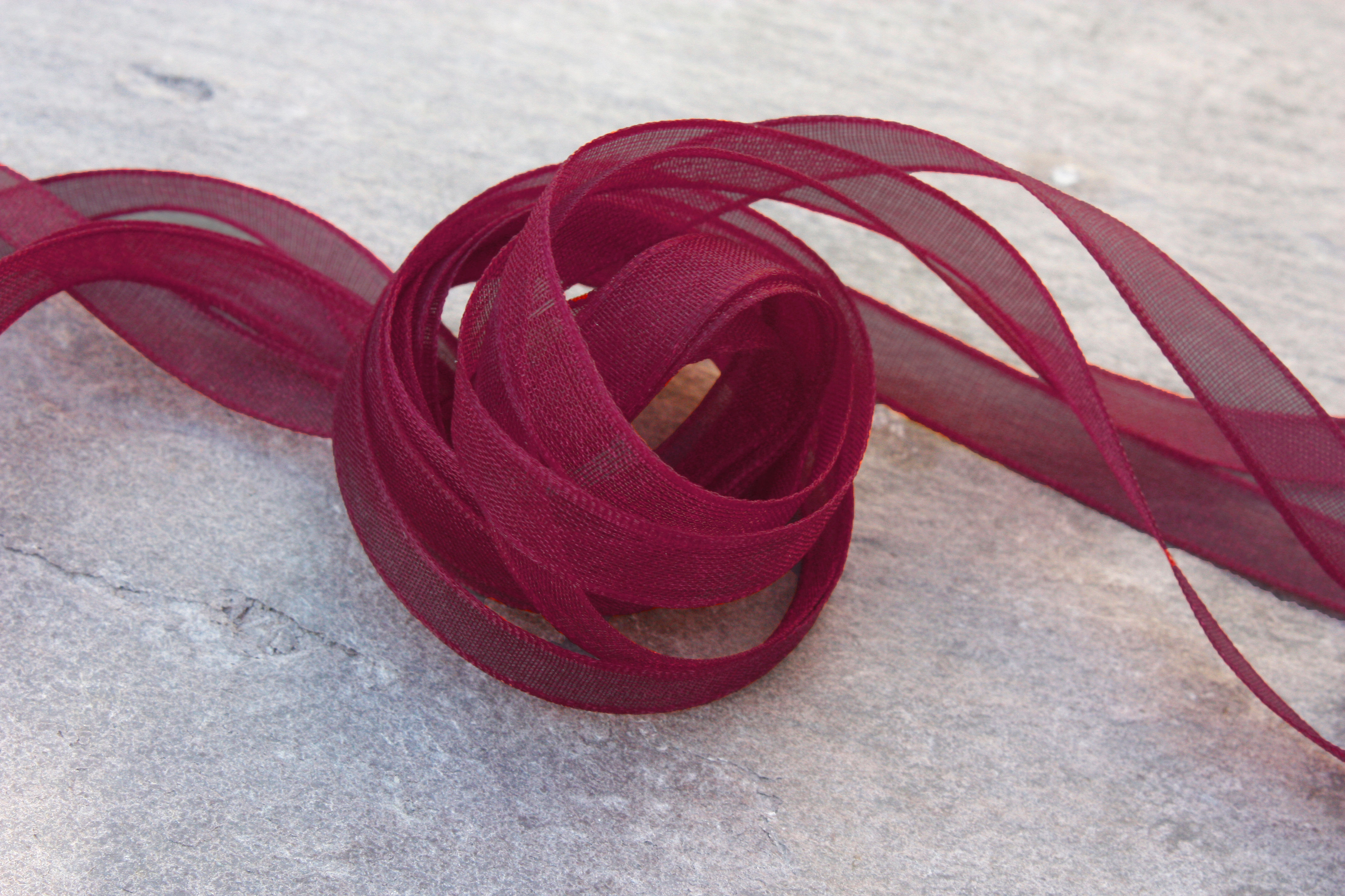 6mm French Mousseline Burgundy