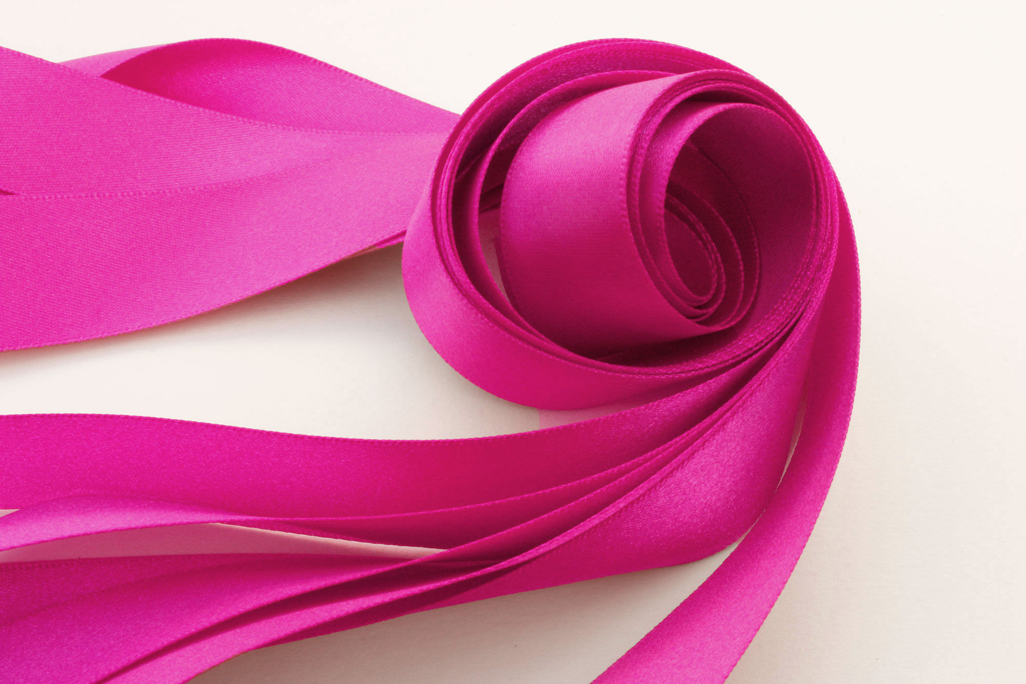 Fuchsia Double-Faced Satin Ribbon, 9 widths