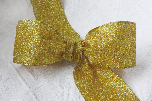 Rgc Ribbon 63mm Gold Glitz (Wired) | The Ribbon Shop