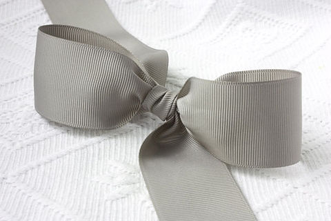 38mm Ash Grey Grosgrain | The Ribbon Shop