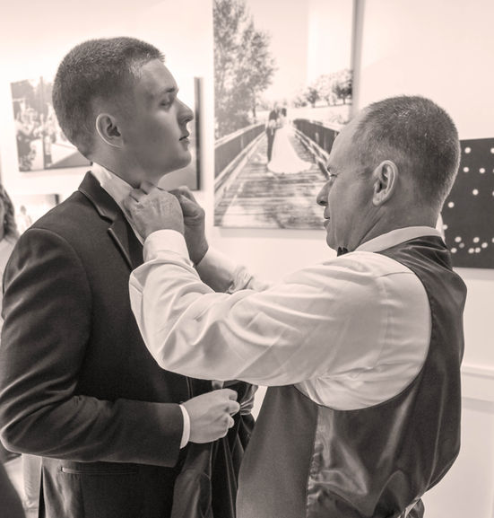 Wedding Photography- behind the scenes getting ready Father of the bride