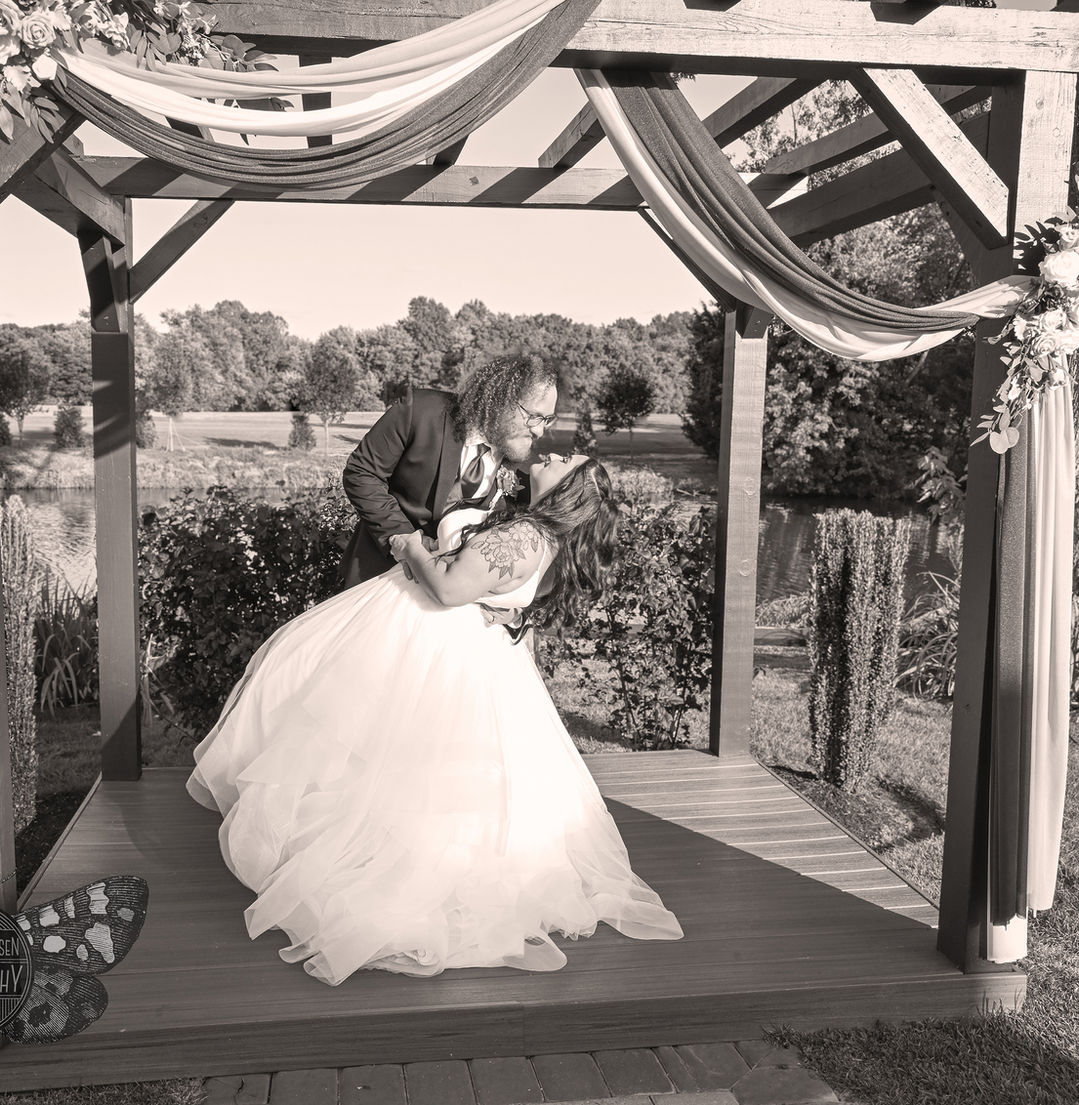 Black and white wedding Portrait Photography