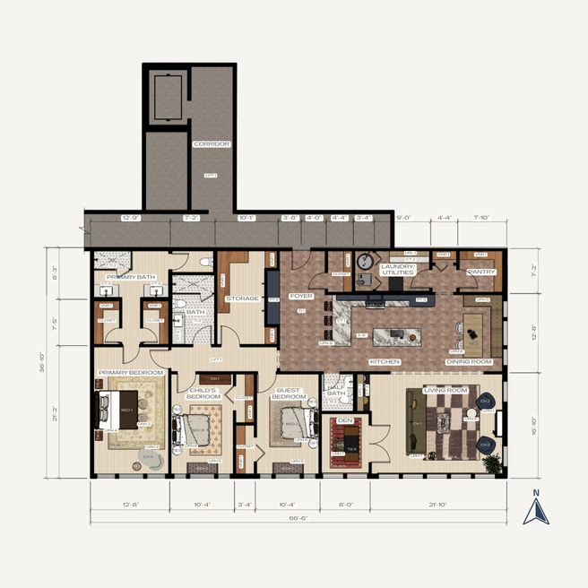 Rendered Floor Plan