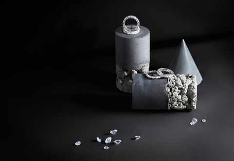 BRIDAL JEWELRY SET RETOUCHING, SILVER RINGS, DIAMONDS