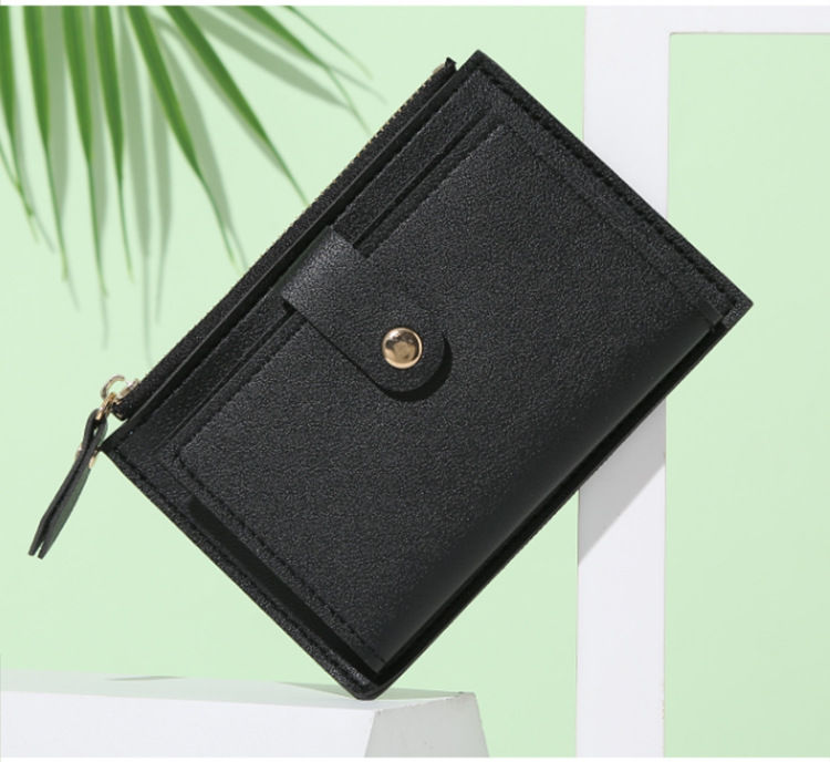 Thumbnail: Free Name Engraving New Short Women Wallets Slim Card Holder Female Purses Cute 