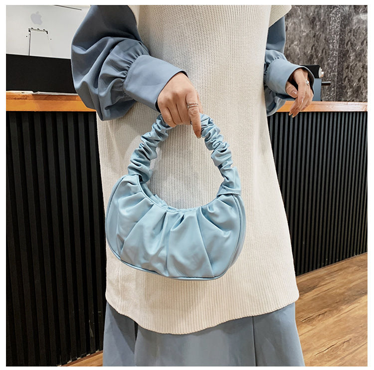 Thumbnail: Fashion Pleated Handlebags for Women PU Cloud Bags Leisure Armpit Bag Shopping S
