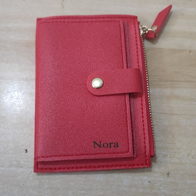 Thumbnail: Free Name Engraving New Short Women Wallets Slim Card Holder Female Purses Cute 