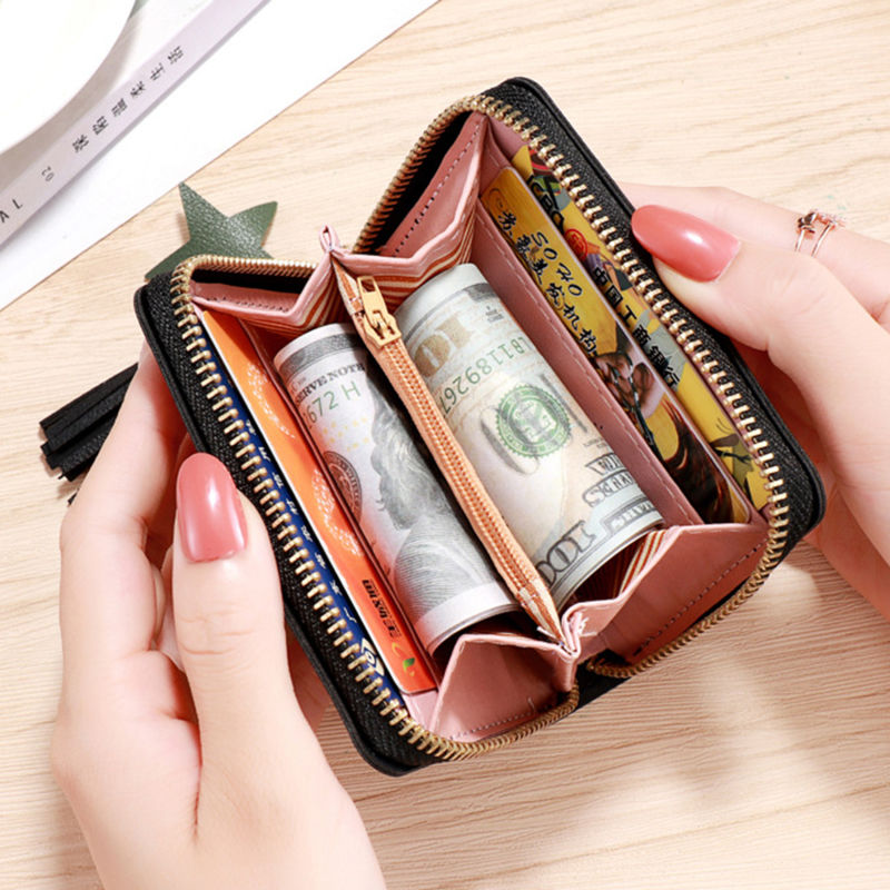 Thumbnail: 2026 NEW Spring Summer Wallet Women Ladies Mini Tassel Wallets Cute Short Zipper