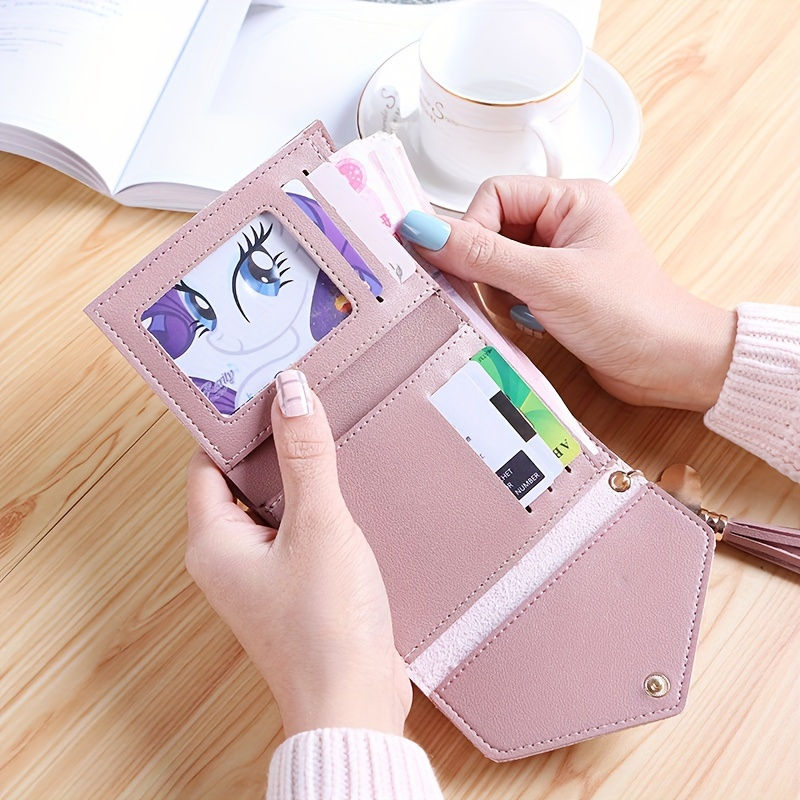 Thumbnail: 2026 Personalized Text Name Purses Engraved Faux Leather Card Holder Women Walle