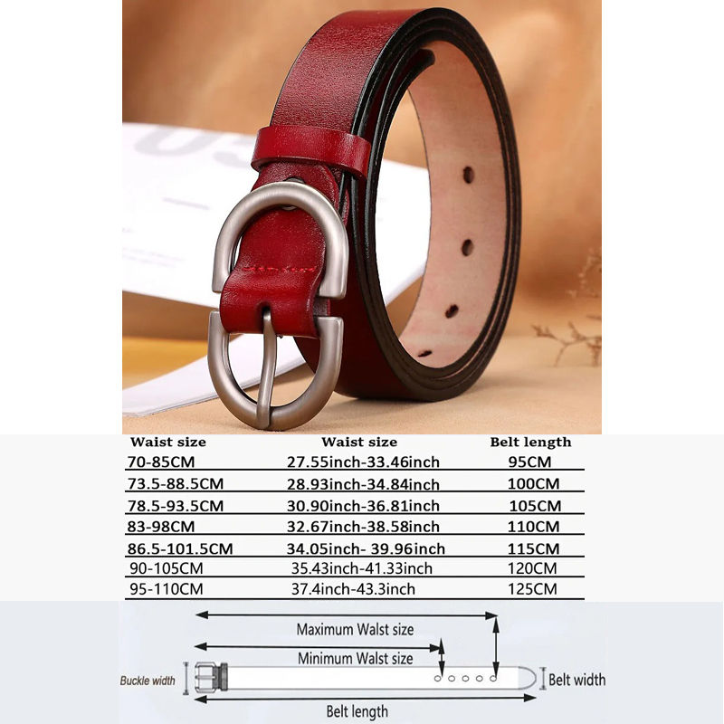 Thumbnail: Belts for Women Genuine Leather Cowskin High Quality Fashion Belt Jeans Woman Be